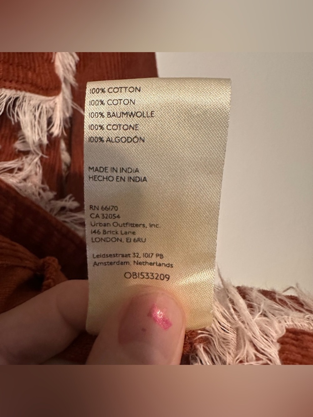 Free People Heartland Workwear Corduroy Jacket size XL Brown - Picture 7 of 8